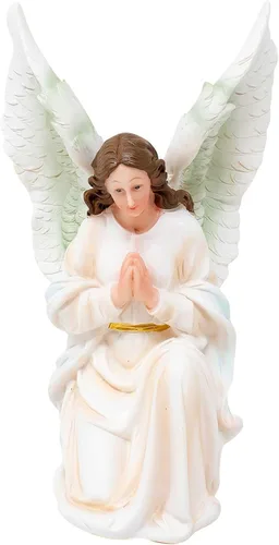 Vista 2 de DVDMATINEMOVIES - Estatua de resina de ángel de la guarda, varios tamaños, Ángel Custodio, decoración del hogar, eventos, iglesia, regalo católico