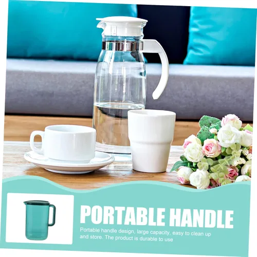 Vista 2 de Hemoton 1 juego de jarra y taza combinada para uso doméstico, juego de tetera y tazas para jugos, bebidas y invitados entretenidos