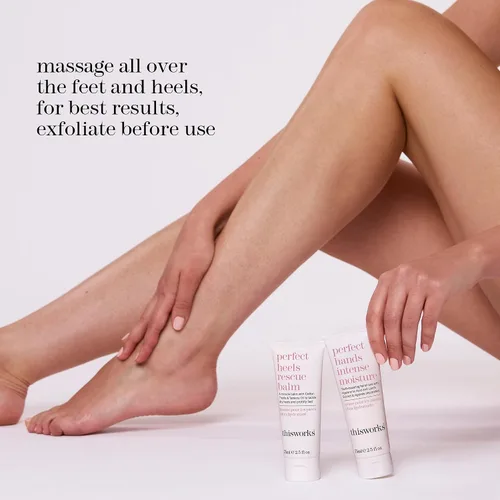 Vista 5 de THISWORKS Perfect Heels Rescue Balm: una fórmula vegana natural para nutrir, reparar e hidratar con cardo de algodón, aceites esenciales de limón