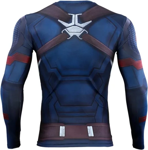 Vista 2 de Camiseta de compresión 3D Captain High Elastic para hombre