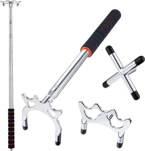 Vista 8 de Skylety Retractable Billiards Cue Snooker Pool Bridge Stick with 3 Pieces Removable Bridge Head, Snooker Set Billiards Pool Cue Accessory for Pool