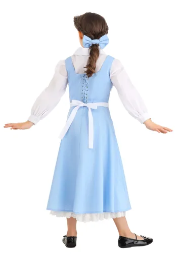 Vista 4 de Disfraz de Vestido Azul de Bella para Niños de La Bella y la Bestia de Disney Multicolor