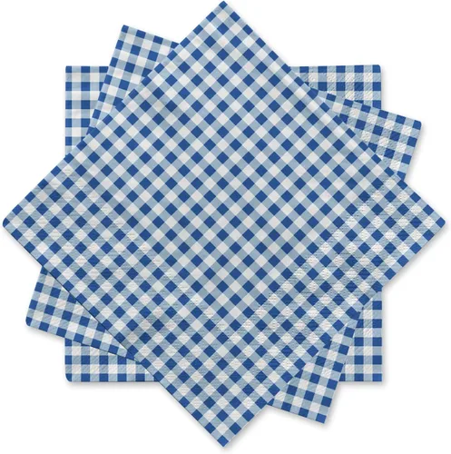 Vista 8 de Gatherfun Servilletas desechables de papel a cuadros rojos y blancos (paquete de 50)