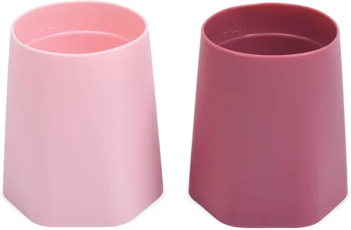 Vista 10 de Tiny Twinkle Paquete de 2 vasos de entrenamiento – Vasos de silicona para beber independientemente para bebés y niños pequeños, suministros