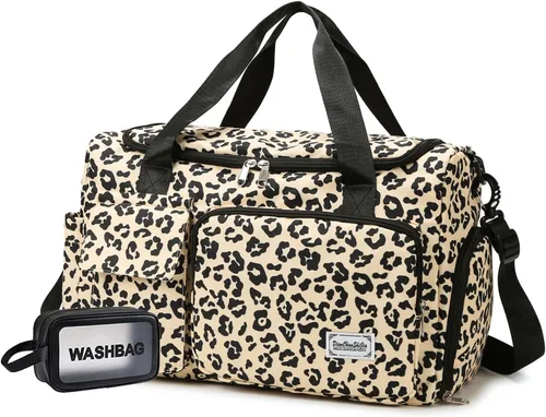 Vista 47 de Bolsa de Gimnasio Pequeña para Mujer, Bolsa de Lona de Viaje, Bolsa de Fin de Semana con Compartimento para Zapatos