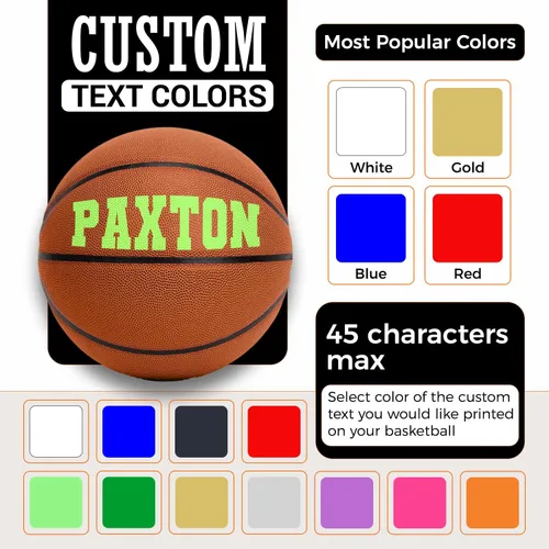 Vista 3 de Baloncesto personalizado TF250 para interior o exterior - Personalizado con tu nombre o texto - Regalo de baloncesto ideal para hijo, hija, niño