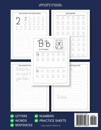 Vista 2 de Kindergarten Handwriting Workbook