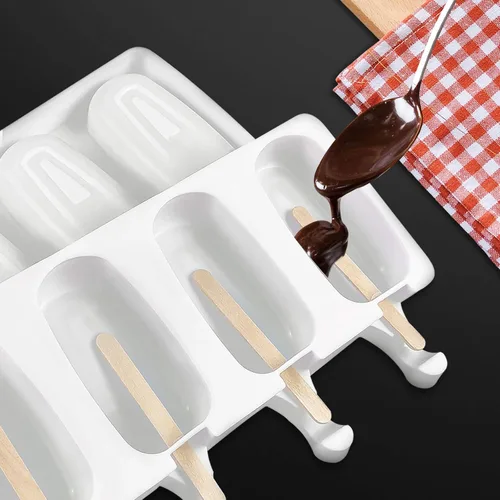 Vista 6 de Molde de silicona reutilizable de grado alimenticio para helados congelados, dulces, postres, moldes para tartas de helado, moldes de chocolate 3D 1