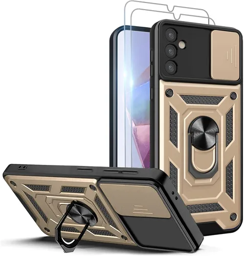 Vista 20 de Funda para teléfono Galaxy A06 4G: con protector de pantalla de 2 piezas, cubierta deslizante para cámara y soporte multiángulo para Samsung Galaxy