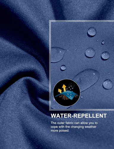 Vista 3 de Little Donkey Andy Chaleco Softshell para hombre, ligero, resistente al Azul Tinta*