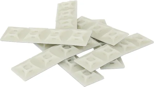 Vista 3 de StarTech.com Soportes autoadhesivos de nailon para bridas de cables, paquete de 100, organizador de cables, TAA (HC102)
