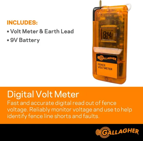 Vista 2 de Gallagher Medidor de voltios digital Lector eléctrico de voltaje de valla para probar, rastrear y diagnosticar cortocircuitos y fallas