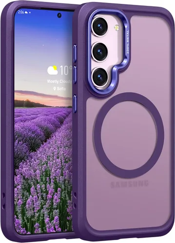 Vista 10 de Rayboen Funda mate para Samsung Galaxy S23, color morado Púrpura mate