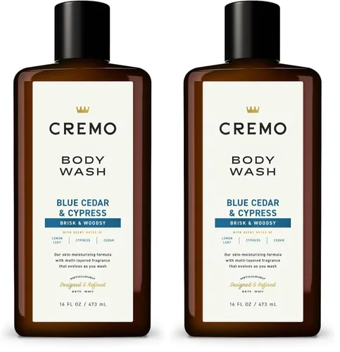 Vista 15 de Cremo Rich-Lathering Golden Amber Gel de baño para hombres, notas de grosella roja, piña, ámbar gris y musgo, 16 onzas líquidas