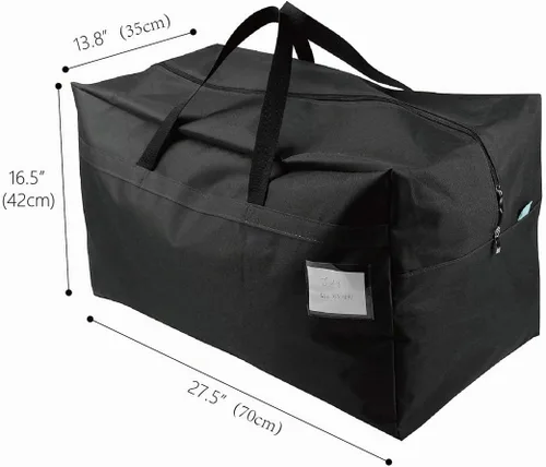 Vista 2 de 100L grande ornamento almacenamiento resistente al agua lleva bolsas de Negro