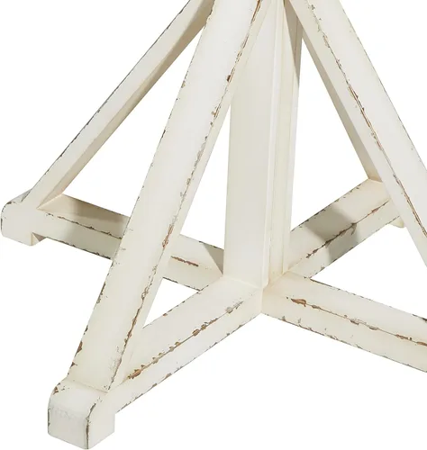 Vista 5 de Deco 79 Mesa auxiliar de madera para mesa auxiliar, mesa auxiliar de 29 x 29 x 31 pulgadas, color blanco