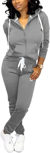 Vista 18 de Mrskoala Conjuntos de dos piezas para mujeres Chándal Conjuntos de sudadera Conjuntos de entrenamiento para trotar Ropa de descanso con bolsillo
