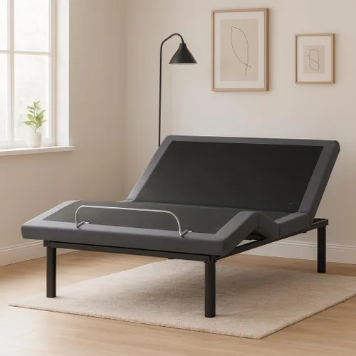 Vista 15 de Naomi Home Base de cama ajustable individual XL, metal, negro, 7 posiciones