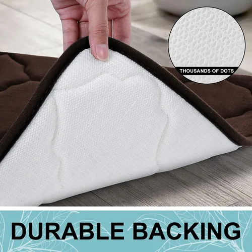 Vista 4 de Olanly - Alfombra de baño de espuma viscoelástica, ultra suave, antideslizante y absorbente, lavable a máquina, cómoda, gruesa alfombra de baño