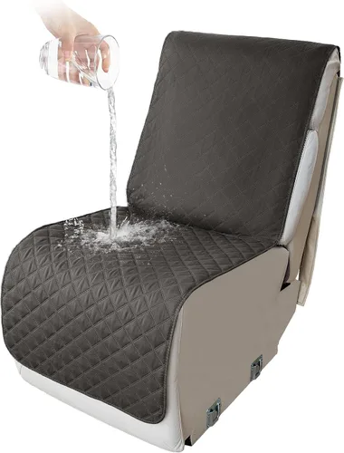 Vista 37 de HDCAXKJ Fundas impermeables 100% impermeables para sofá reclinable en forma de L, lavable, acolchada y suave para perros y mascotas, 1 funda de Negro