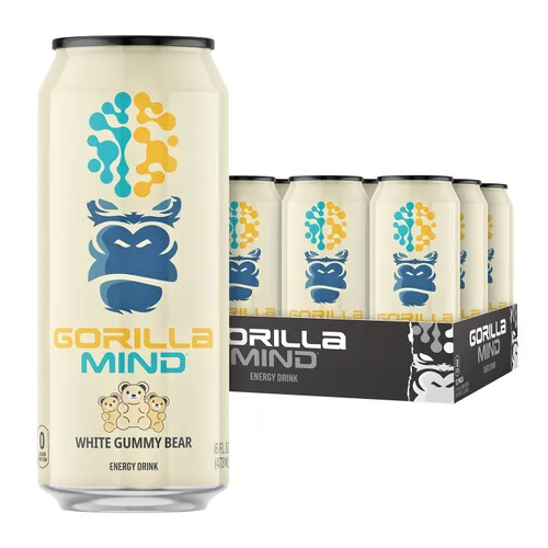 Vista 13 de Gorilla Mind Bebida energética Energía inigualable · Enfoque amplificado N-acetil-L-tirosina, alfa-GPC, 200 mg de cafeína, uridina, azafrán 0