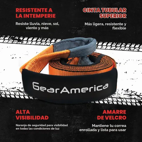 Vista 3 de GearAmerica - Correas de remolque/recuperación 3.1 in x 50