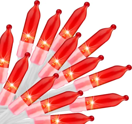 Vista 11 de Luces de Navidad con batería Brightown, 8 pies, 20 luces LED mini con temporizador, luces de árbol de Navidad para dormitorio, interior, exterior