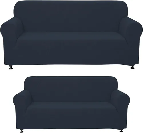 Vista 20 de Sapphire Home - Juego de 2 fundas para sofá, sofá de 2 plazas, ajuste elástico, sin arrugas, funda protectora para muebles para 3/2 cojines