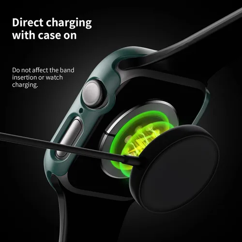 Vista 6 de Juego de 6 fundas para Apple Watch 40 mm SE 2 (2024) Series 6, Series 5, Series 4 con protector de pantalla de vidrio templado, funda protectora