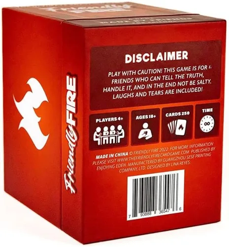 Vista 5 de Friendly Fire Juego de cartas de bromas para adultos, ideal para noches familiares memorables, noches de juego para adultos y fiestas hilarantes