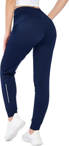 Vista 2 de MELOO Pantalones con forro polar para mujer pantalones deportivos resistentes al agua cintura alta pantalones térmicos para invierno senderismo