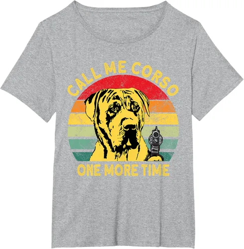 Vista 20 de Canary Dog Dad Call Me Corso Once More Perro Presa Canario Camiseta, Negro
