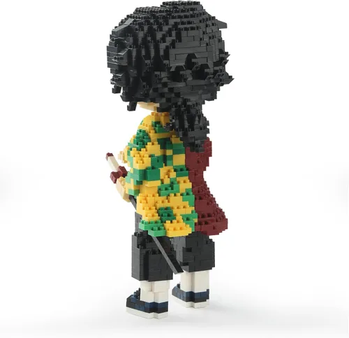 Vista 7 de MACTANO Figura de anime Giyuu Tomioka Mini bloques de construcción