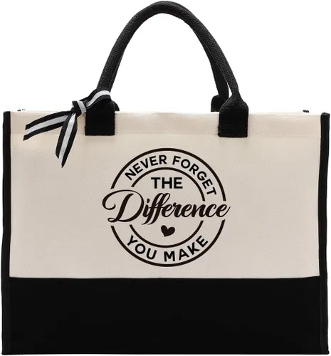 Vista 14 de Gkwa Canvas Tote Bag for Gifting, Women Cotton Canvas Bag, Reusable Shopping Bag