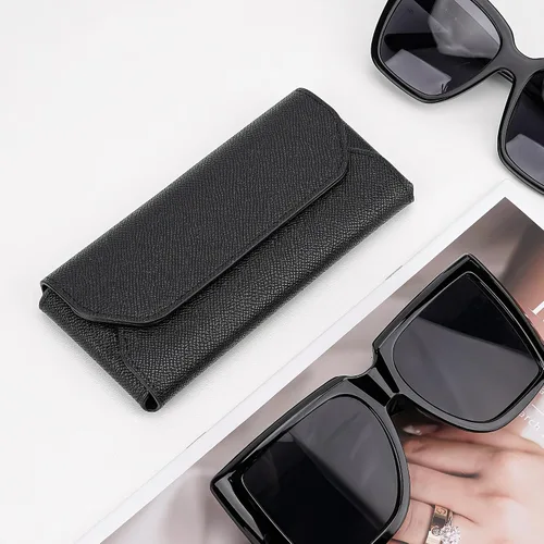 Vista 5 de Linkidea Extra Large Sunglasses Pouch Bag Compatible with RayBan Metal AviatorNew WayfarerAviator Maxmore