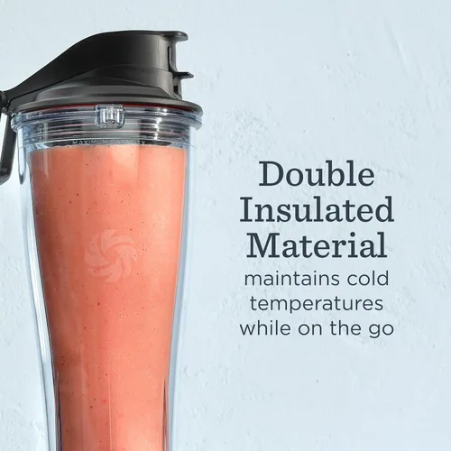 Vista 13 de Adaptador de taza personal Vitamix, libre de BPA, apto para lavavajillas, dos tazas de licuadora de 20 onzas, dos tapas y un adaptador de licuadora