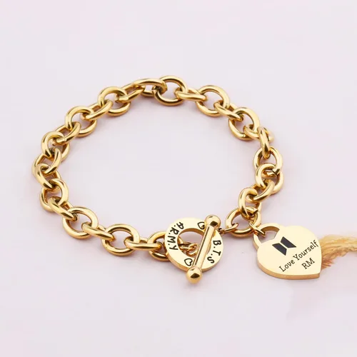 Vista 4 de TTJHGYQO Pulsera Love Yourself Collar Kpop, regalo inspirador para amantes de Kpop, joyería A.R.M.Y, collar para fanáticos de Kpop para mujer