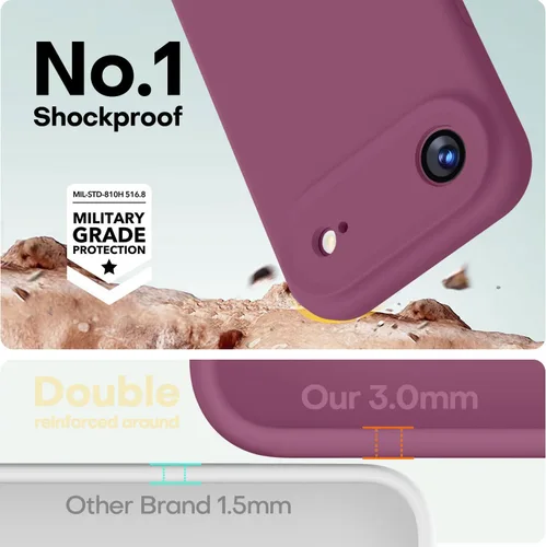 Vista 141 de LOVE 3000 Diseñada para Funda iPhone Air, Silicona Premium [Compatible con Magsafe][Forro de Microfibra Suave Anti-Rayones] Funda Protectora