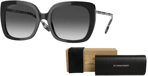 Vista 3 de BURBERRY BE4323 Square Sunglasses for Women BUNDLE with Designer iWear Eyewear Care Kit