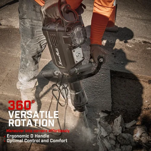 Vista 4 de XtremepowerUS Construcción eléctrica resistente del sacador del interruptor del martillo de Jack de la demolición 2800Watt
