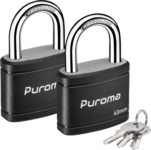 Vista 16 de Puroma Candado con llave con 2 llaves iguales, cerradura de casillero de 7/8 pulgadas, cerraduras de alta resistencia para puerta, cerrojo, caja