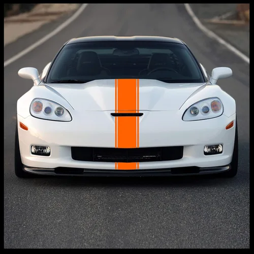 Vista 20 de Racing Stripes - Calcomanía de vinilo para automóvil, camión, JDM Import Euro, negro, rojo, blanco, plateado, rosa, verde lima