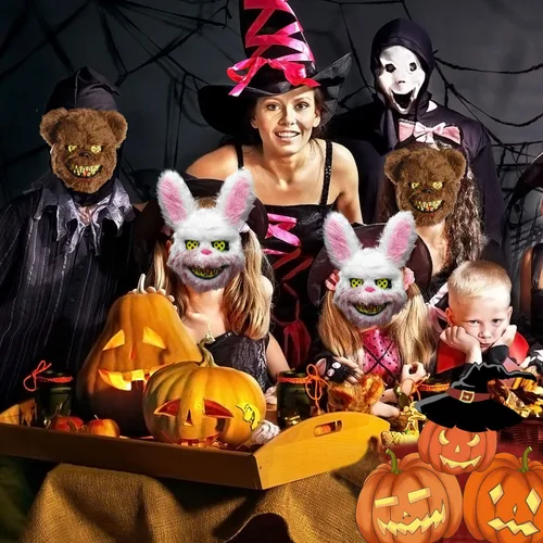 Vista 4 de MOONORN Máscara de disfraz de cosplay de Navidad accesorios de fiesta de Halloween talla única