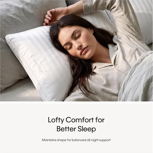 Vista 3 de Calvin Klein Bed Pillows Queen Size Set of 2, Medium Soft Gusseted Pillow