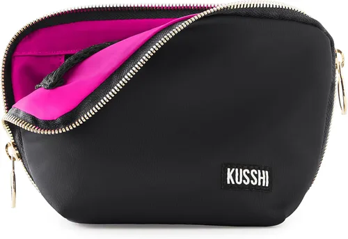 Vista 10 de KUSSHI Bolsa de Maquillaje y Cosméticos Lavable para Viaje, Negro