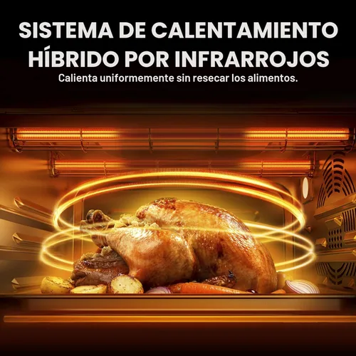 Vista 4 de Midea Flexify Slim 8 en 1 - Tostadora para puerta francesa, horno y freidora combinada, 26.4 cuartos de galón