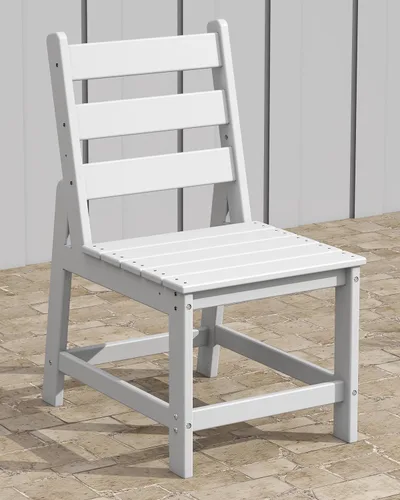 Vista 11 de GREENVINES Silla de comedor al aire libre HDPE, sillas sin brazos, negro