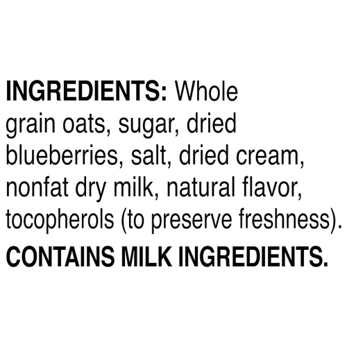 Vista 3 de Quaker Cereal de desayuno de avena instantánea, arándanos y crema, 8.4 onzas