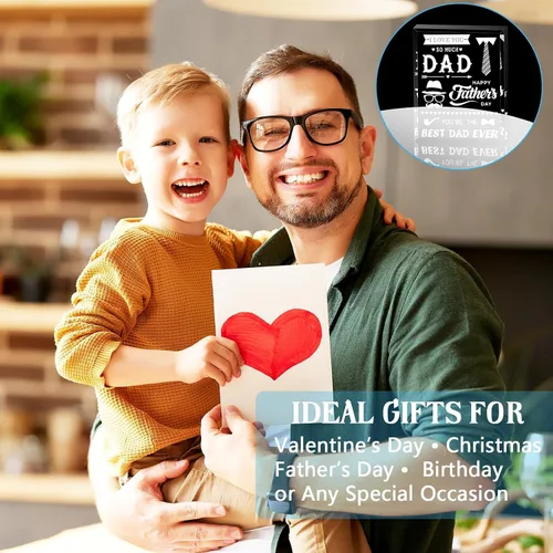 Vista 6 de gisgfim Regalos para papá para el Día del Padre, regalos de cristal acrílico significativo, recuerdo de papá, pisapapeles acrílico, regalo