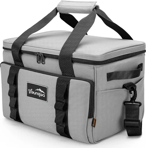 Vista 7 de Bolsa de enfriamiento YOUNGOA 48 latas, aislada, a prueba de fugas, enfriador suave grande plegable portátil para viajes, bolsas de enfriamiento